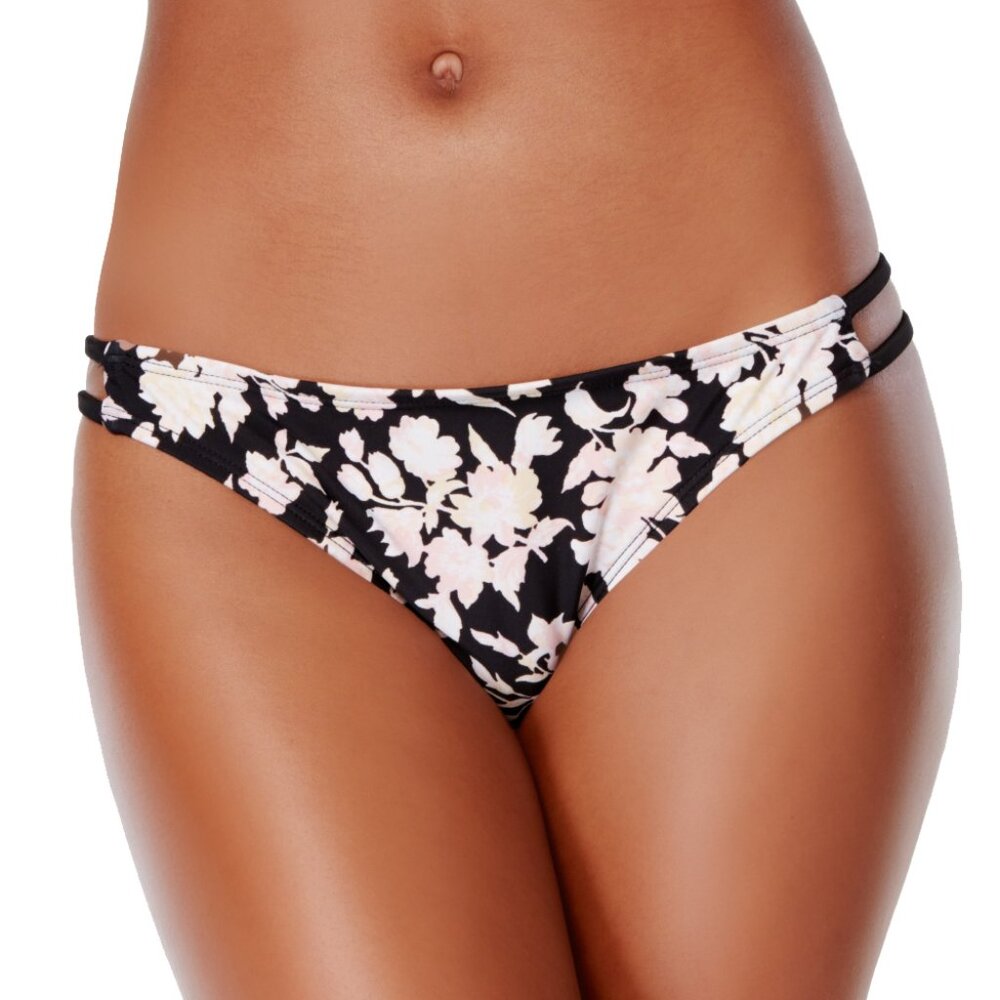 Bikini Nation Floral Printed Strappy Cheeky Hipster Bikini Bottom NWT